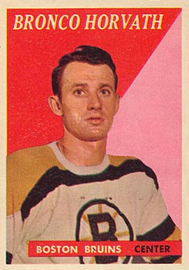 1958 Topps Bronco Horvath #35 Hockey Card