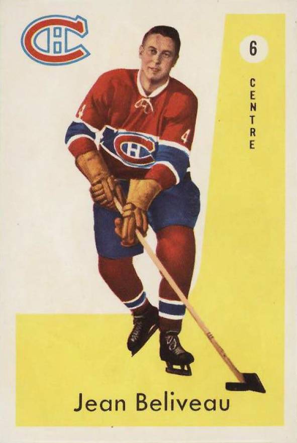 1959 Parkhurst Jean Beliveau #6 Hockey Card