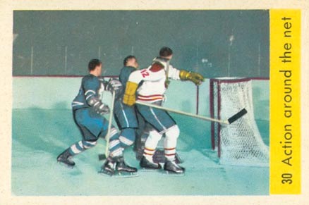 1959 Parkhurst Action Around The Net #30 Hockey Card