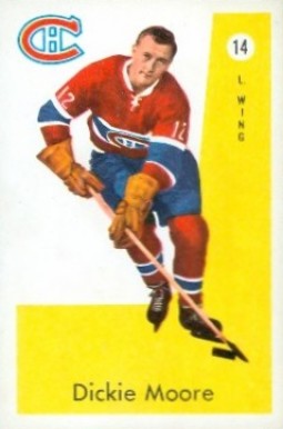 1959 Parkhurst Dickie Moore #14 Hockey Card