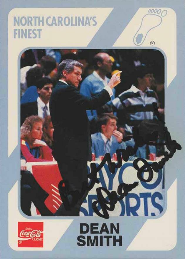 1989 Collegiate Collection North Carolina Dean Smith #3 Basketball Card