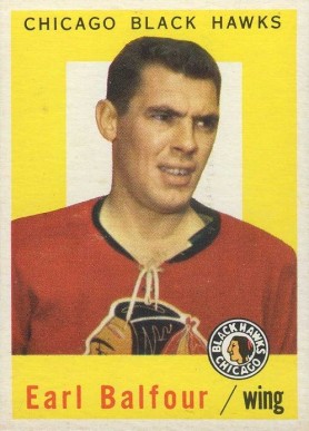 1959 Topps Earl Balfour #50 Hockey Card