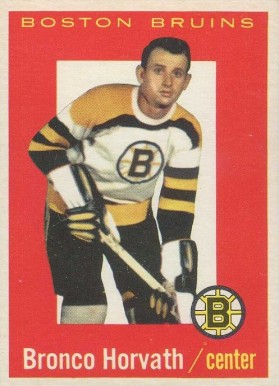 1959 Topps Bronco Horvath #56 Hockey Card