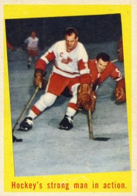 1959 Topps Howe/Evans #48 Hockey Card