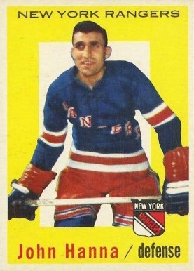 1959 Topps John Hanna #31 Hockey Card