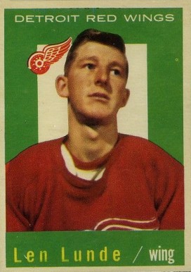 1959 Topps Len Lunde #22 Hockey Card