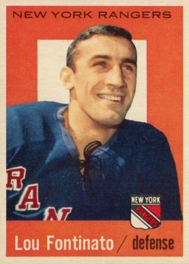 1959 Topps Lou Fontinato #5 Hockey Card