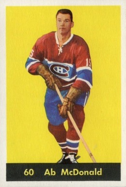 1960 Parkhurst Ab McDonald #60 Hockey Card