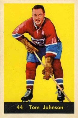 1960 Parkhurst Tom Johnson #44 Hockey Card