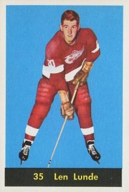 1960 Parkhurst Len Lunde #35 Hockey Card