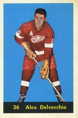 1960 Parkhurst Alex Delvecchio #36 Hockey Card