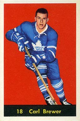 1960 Parkhurst Carl Brewer #18 Hockey Card