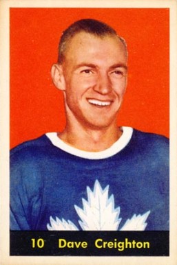 1960 Parkhurst Dave Creighton #10 Hockey Card