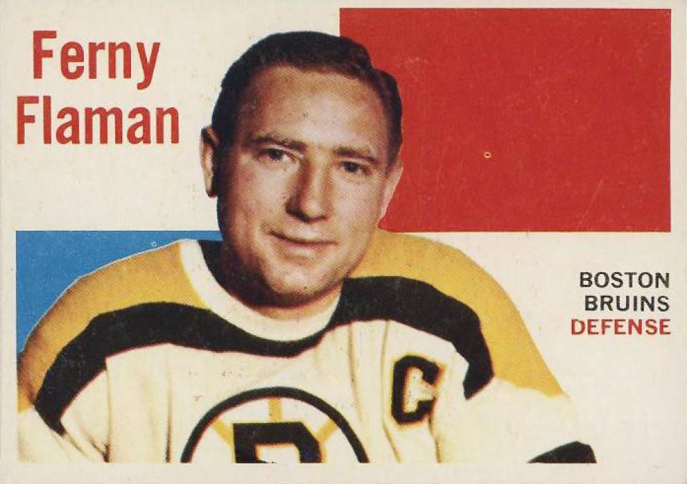 1960 Topps Fern Flaman #57 Hockey Card