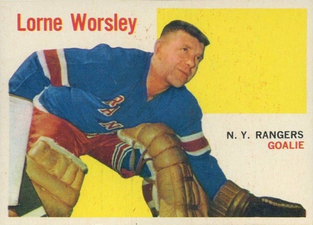 1960 Topps Lorne Worsley #36 Hockey Card