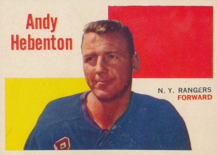 1960 Topps Andy Hebenton #42 Hockey Card
