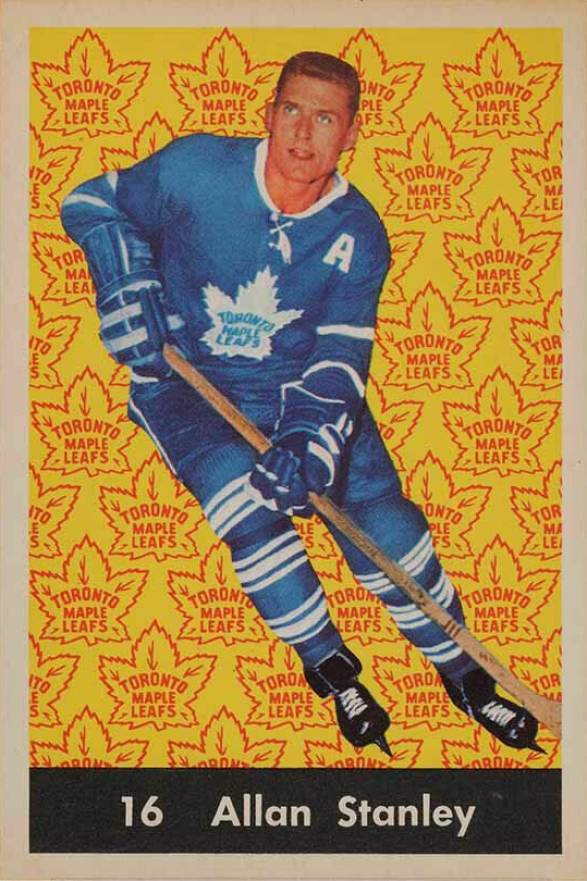 1961 Parkhurst Allan Stanley #16 Hockey Card
