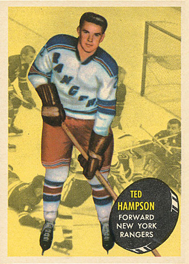 1961 Topps Ted Hampson #59 Hockey Card