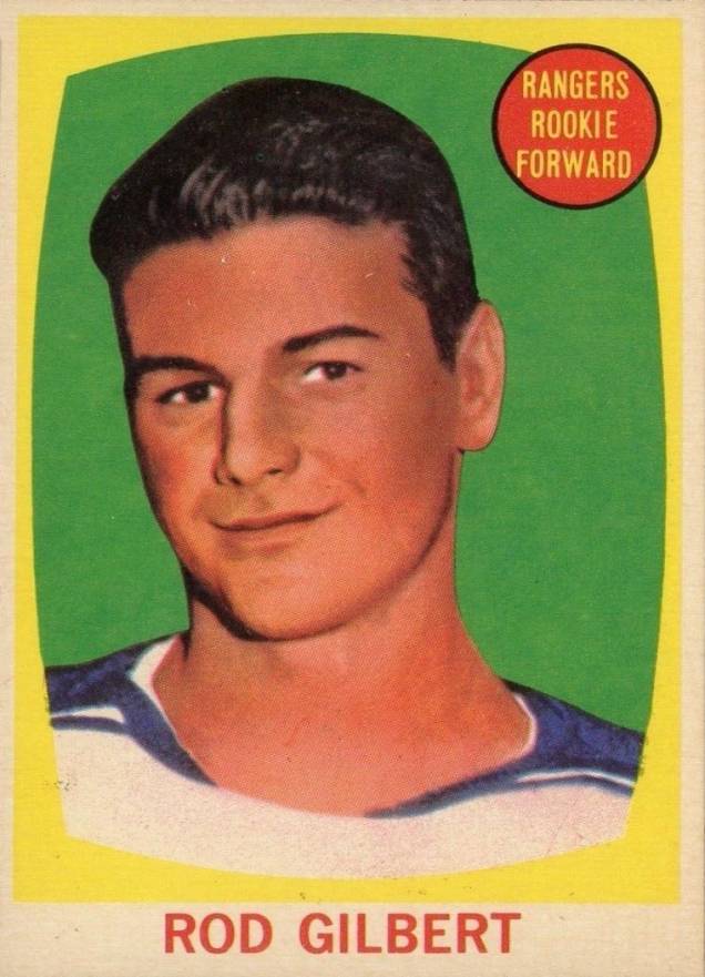 1961 Topps Rod Gilbert #62 Hockey Card