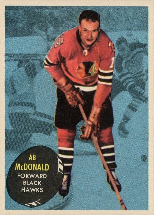 1961 Topps Ab McDonald #27 Hockey Card
