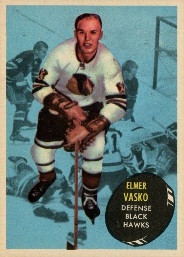 1961 Topps Elmer Vasko #25 Hockey Card