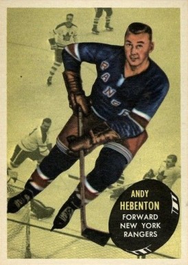 1961 Topps Andy Hebenton #55 Hockey Card
