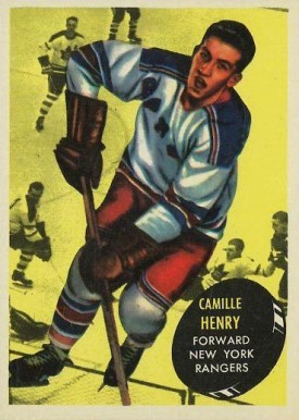 1961 Topps Camille Henry #56 Hockey Card