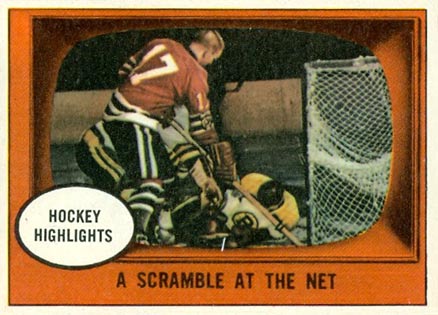 1961 Topps A Scramble at the Net #43 Hockey Card