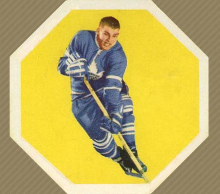 1961 York Yellow Backs Carl Brewer #13 Hockey Card