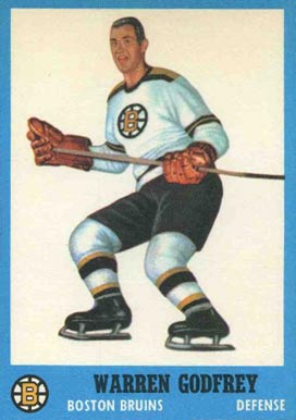 1962 Topps Warren Godfrey #4 Hockey Card