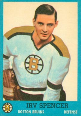 1962 Topps Irv Spencer #17 Hockey Card