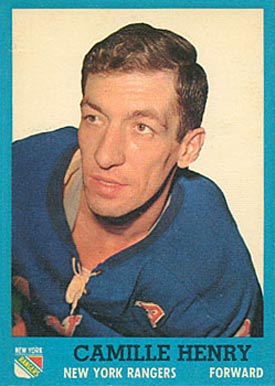 1962 Topps Camille Henry #62 Hockey Card