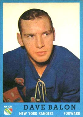 1962 Topps Dave Balon #56 Hockey Card