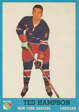 1962 Topps Ted Hampson #55 Hockey Card