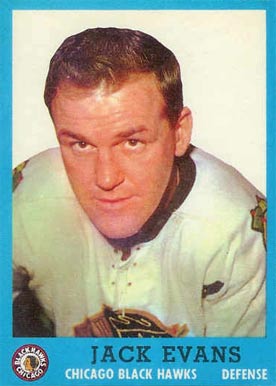 1962 Topps Jack Evans #26 Hockey Card