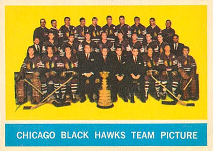 1963 Topps Chicago Blackhawks Team #43 Hockey Card