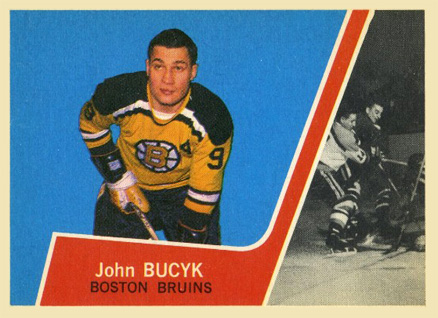Hof John Bucyk 1967-68 Topps Signed Autographed Card #42 Boston Bruins