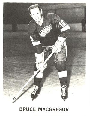 1965 Coca-Cola Bruce MacGregor Detroit Red Wings # Hockey Card