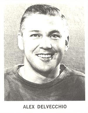 1965 Coca Cola Alex Delvecchio Detroit Red Wings #42 Hockey Card