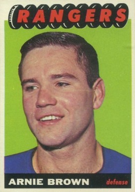 1965 Topps Arnie Brown #90 Hockey Card