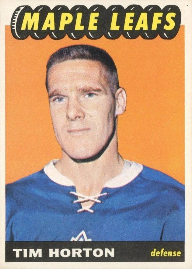 1965 Topps Tim Horton #79 Hockey Card