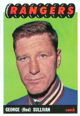 1965 Topps George (Red) Sullivan #87 Hockey Card
