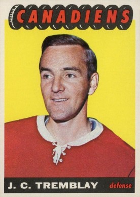 1965 Topps J.C. Tremblay #69 Hockey Card