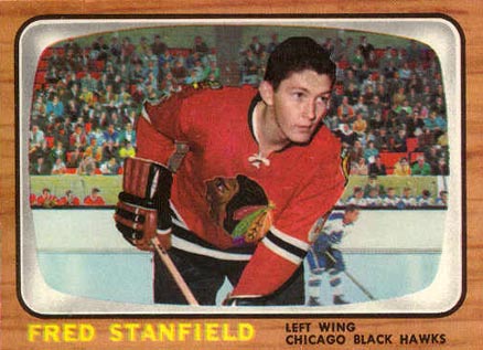 1966 Topps Fred Stanfield #56 Hockey Card
