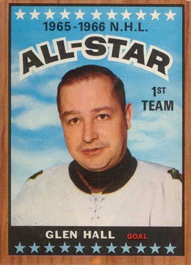 1966 Topps Glenn Hall #126 Hockey Card