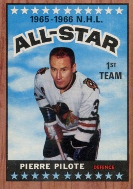 1966 Topps Pierre Pilote #123 Hockey Card