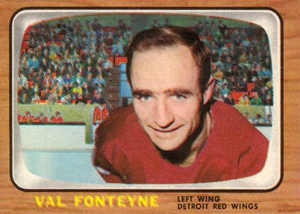1966 Topps Val Fonteyne #108 Hockey Card