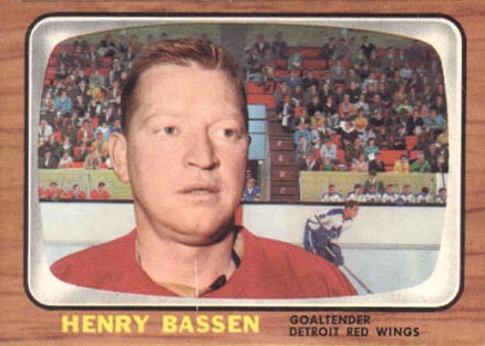 1966 Topps Hank Bassen #107 Hockey Card