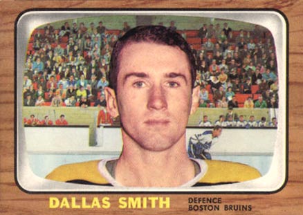 1966 Topps Dallas Smith #101 Hockey Card