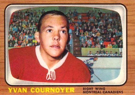 1966 Topps Yvan Cournoyer #72 Hockey Card